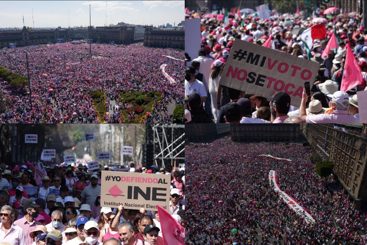 Cuartoscuro | Segunda marcha por el INE, en el Zócalo de la CDMX.