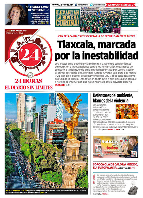 portada 24 Horas impreso