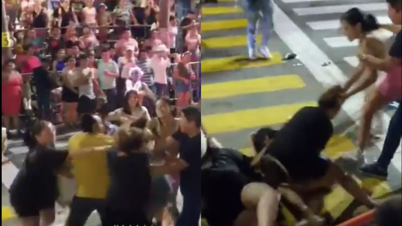 Foto:Captura de pantalla|VIDEO: ¡Catorrazos! Captan peleas durante el Carnaval de Veracruz