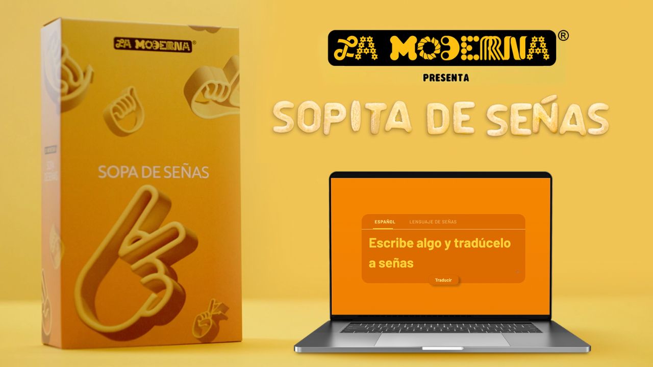 Sopa de señas La Moderna.