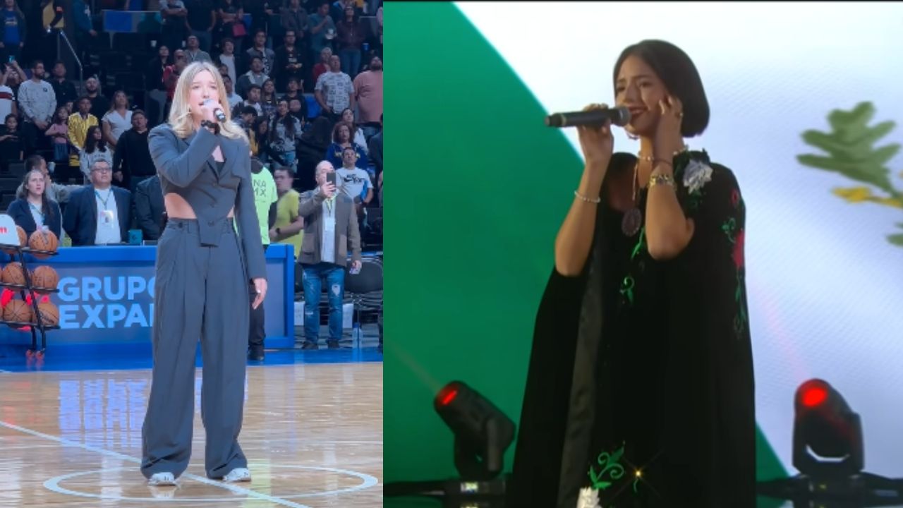 Mía Rubín Legarreta cantó el Himno Nacional previo a un juego previo al partido de los Capitanes CDMX contra Osceola Magic.