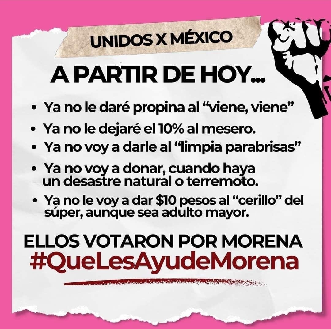 Volante difundido por "Unidos x México"Foto: Plataforma X