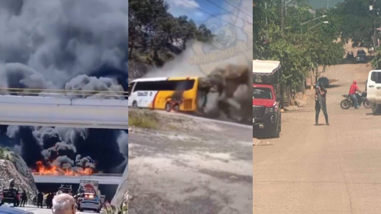 Durante este jueves mantuvieron cerradas las carreteras entre Sinaloa y Durango; aquí te presentamos algunas imágenes de los narcobloqueos.