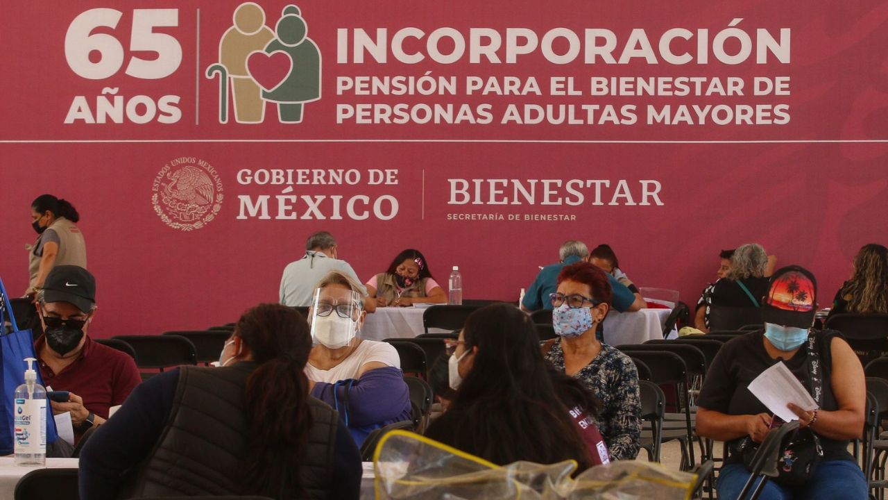 Zona de registro para afiliarse a la programa de Pensión Bienestar para Personas Adultas Mayores 