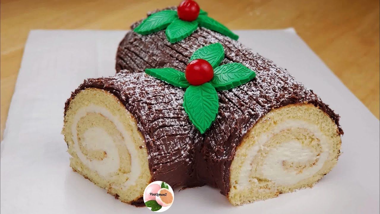 postres de Tronco navideño