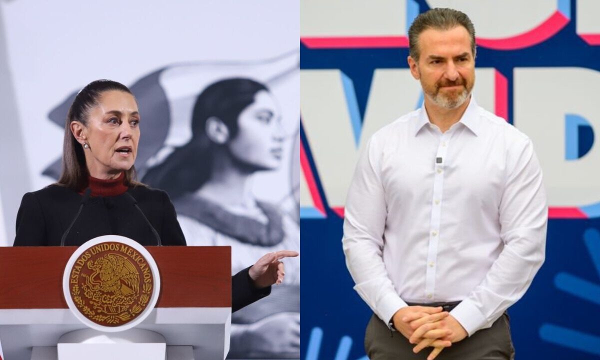 Claudia Sheinbaum y Adrián de la Garza.