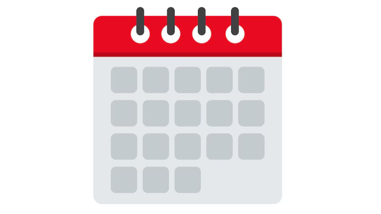 Calendario en blanco por la fecha del pago de aguinaldo 