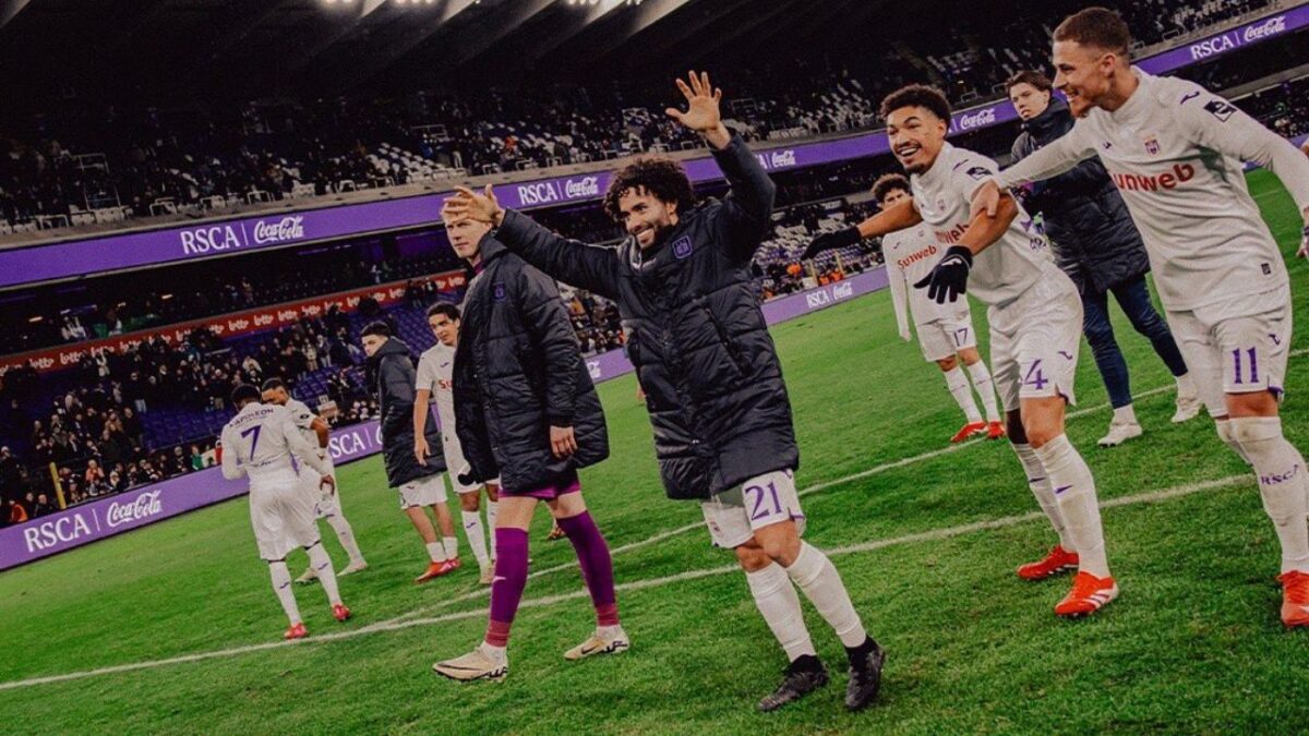 El Anderlecht y César Huerta se ubican en la cuarta posición general del campeonato doméstico, con 39 unidades tras 23 fechas jugadas