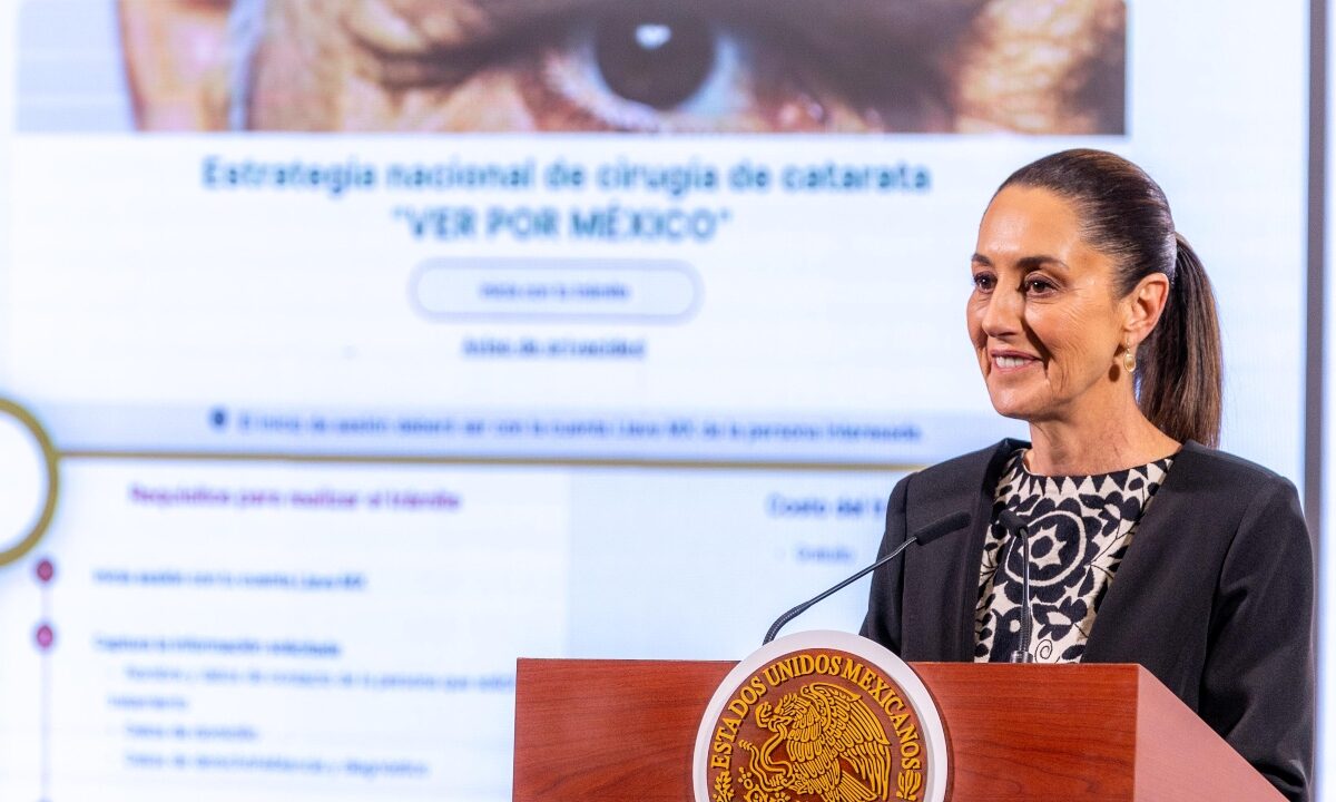 Sheinbaum anuncia cirugías de cataratas gratuitas