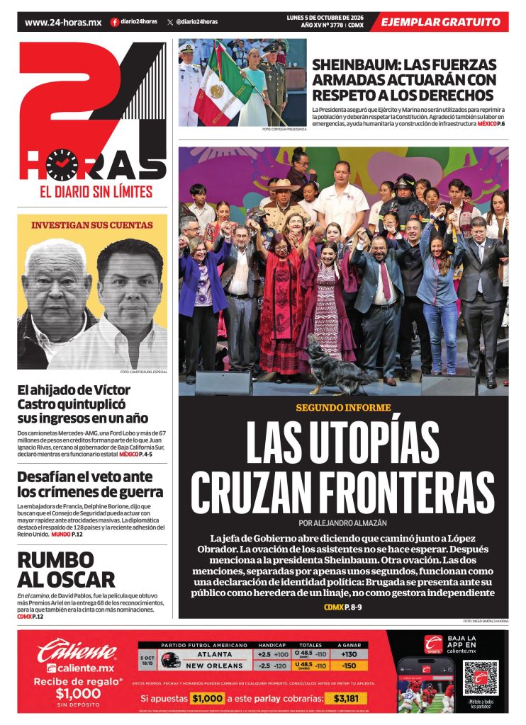 Portada 24 Horas impreso