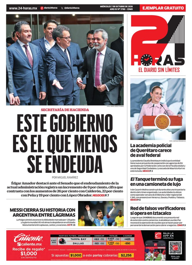 Portada 24 Horas impreso