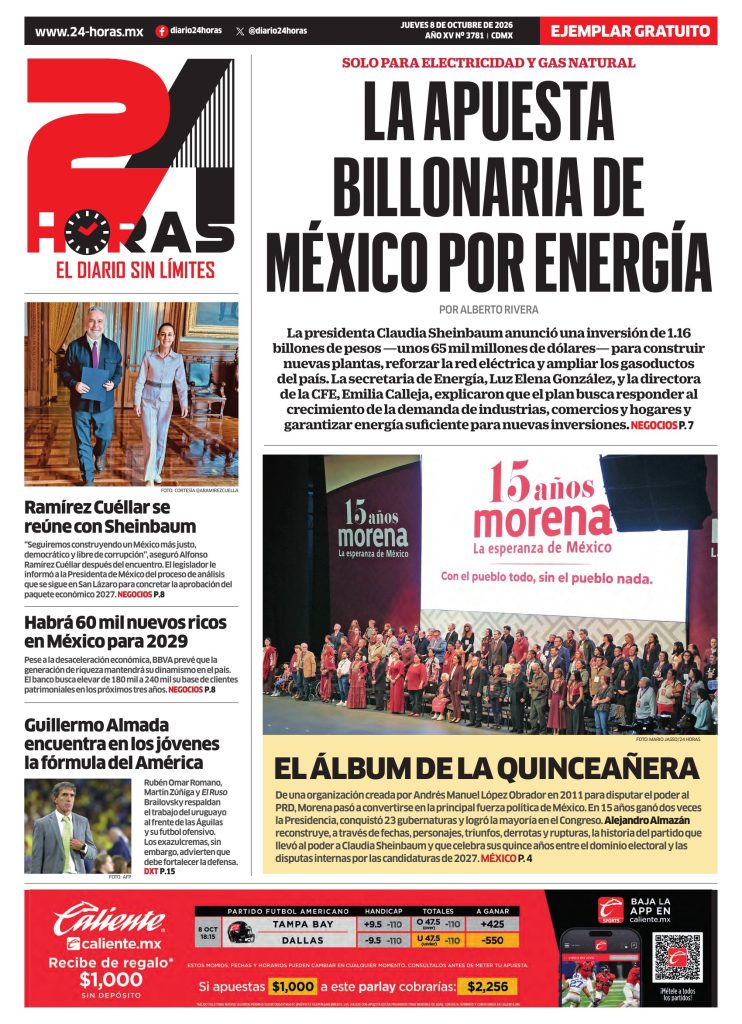 Portada 24 Horas impreso