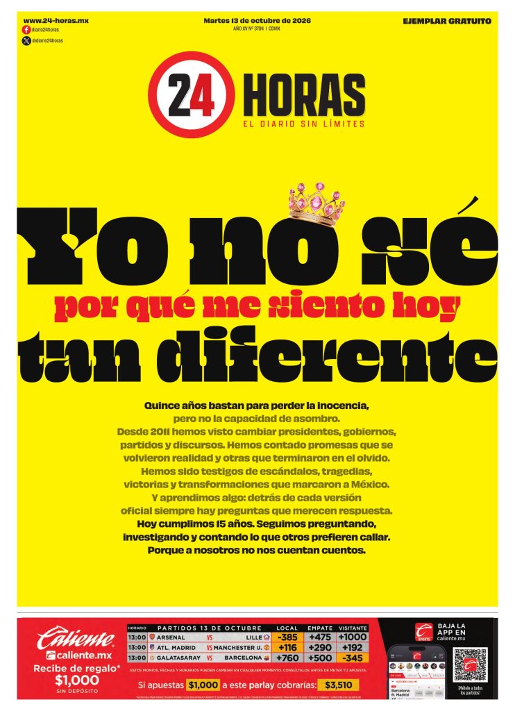 Portada 24 Horas impreso