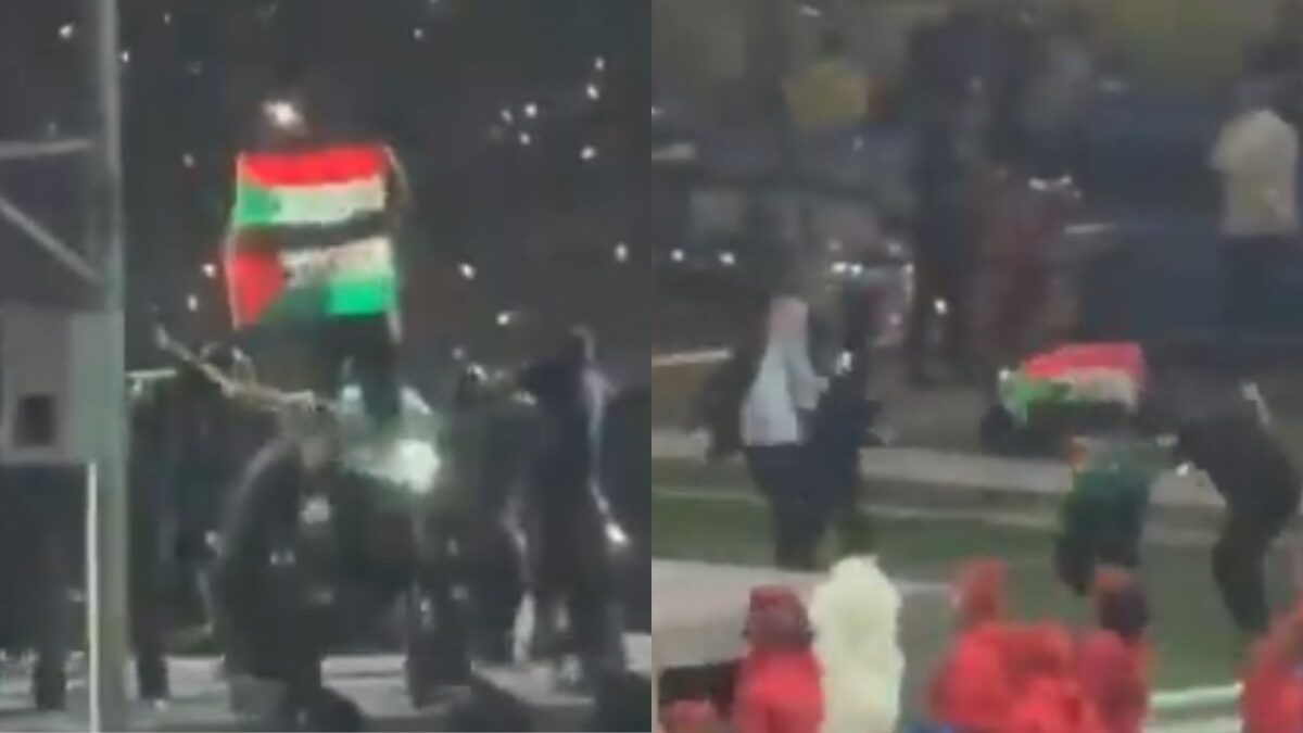 Así detuvieron al hombre con bandera de Palestina en el show de Kendrick Lamar.