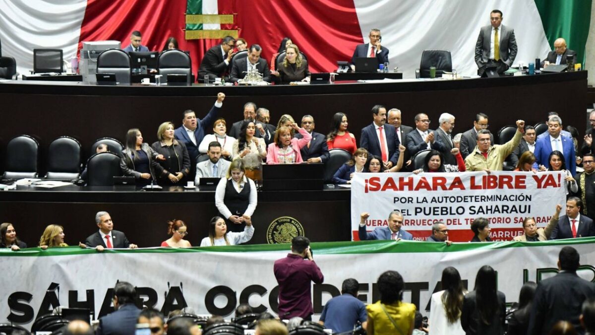 El PT protestó en San Lázaro a la que acudió Rachid Talbi El Alami, presidente de la Cámara de Representantes del Reino de Marruecos.