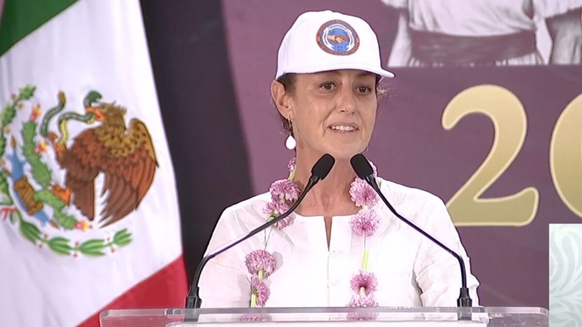 Claudia Sheinbaum señaló que Veracruz es “amor, convicción y transformación” en su visita a Gutierrez Zamora en el puerto.