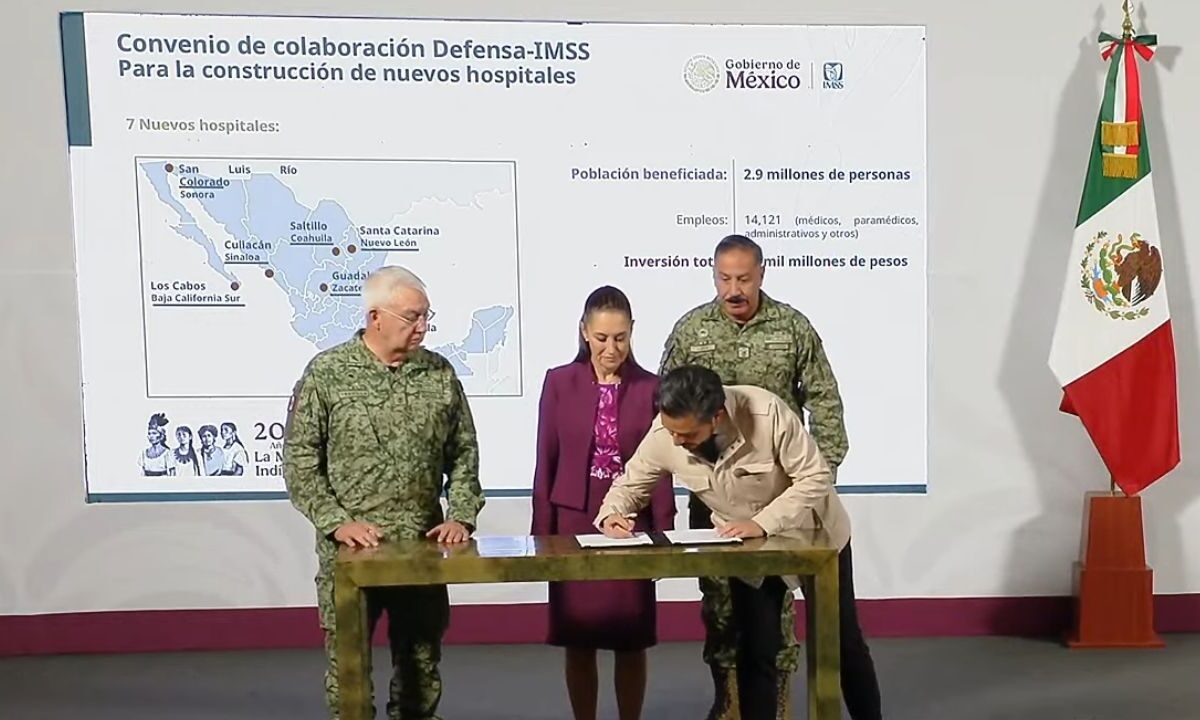 Defensa Nacional construirá 7 nuevos hospitales del IMSS en el país.