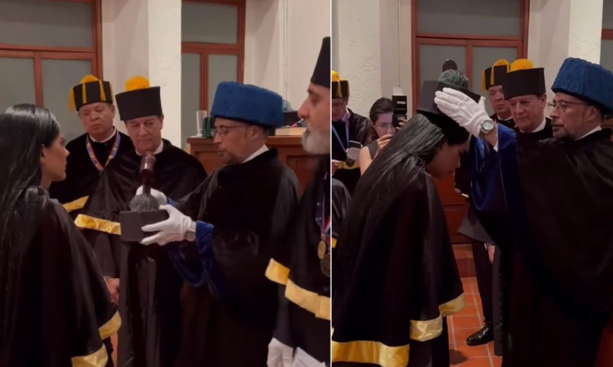 Por medio de un video, Sandra Cuevas presumió que recibió un doctorado honoris causa