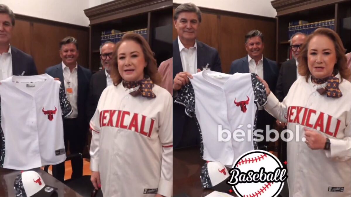 Esquivel recibió con cariño la camiseta de los Toros de Tijuana, en apoyo al deporte, al rey de los deportes, el beisbol
