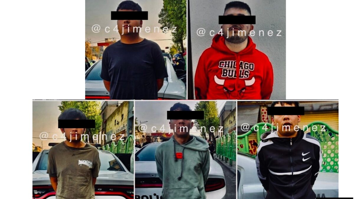 5 detenidos por balacera en Tepito