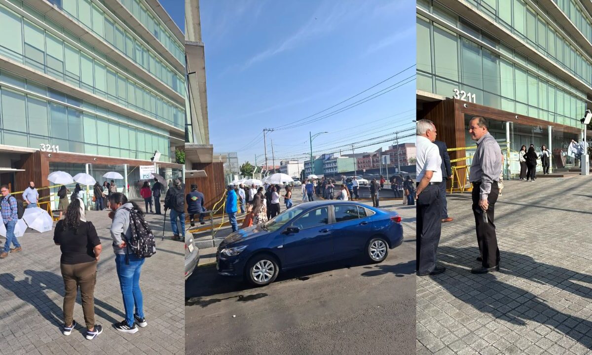 Realizan bloqueo trabajadores del INAI acceso a su edificio