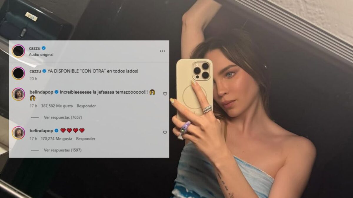 2 contra 1, Belinda reacciona a la nueva canción de Cazzu en Instagram