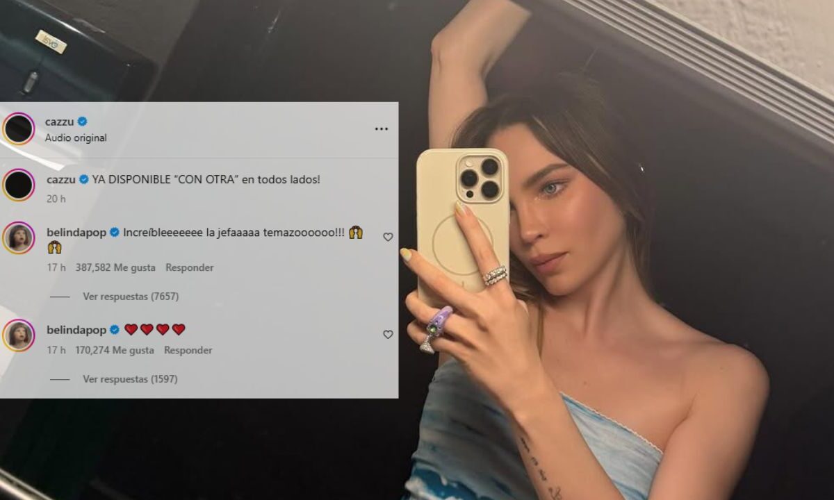 2 contra 1, Belinda reacciona a la nueva canción de Cazzu en Instagram