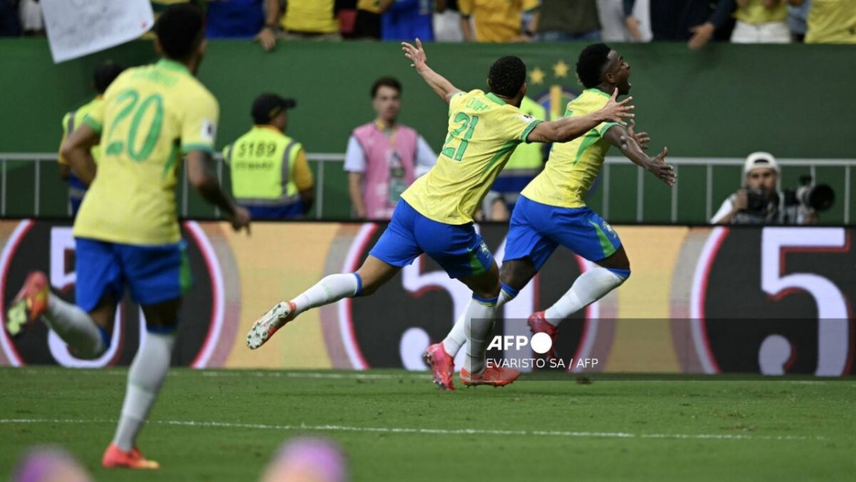 Brasil se impone a Colombia con gol de Vinicius Jr.