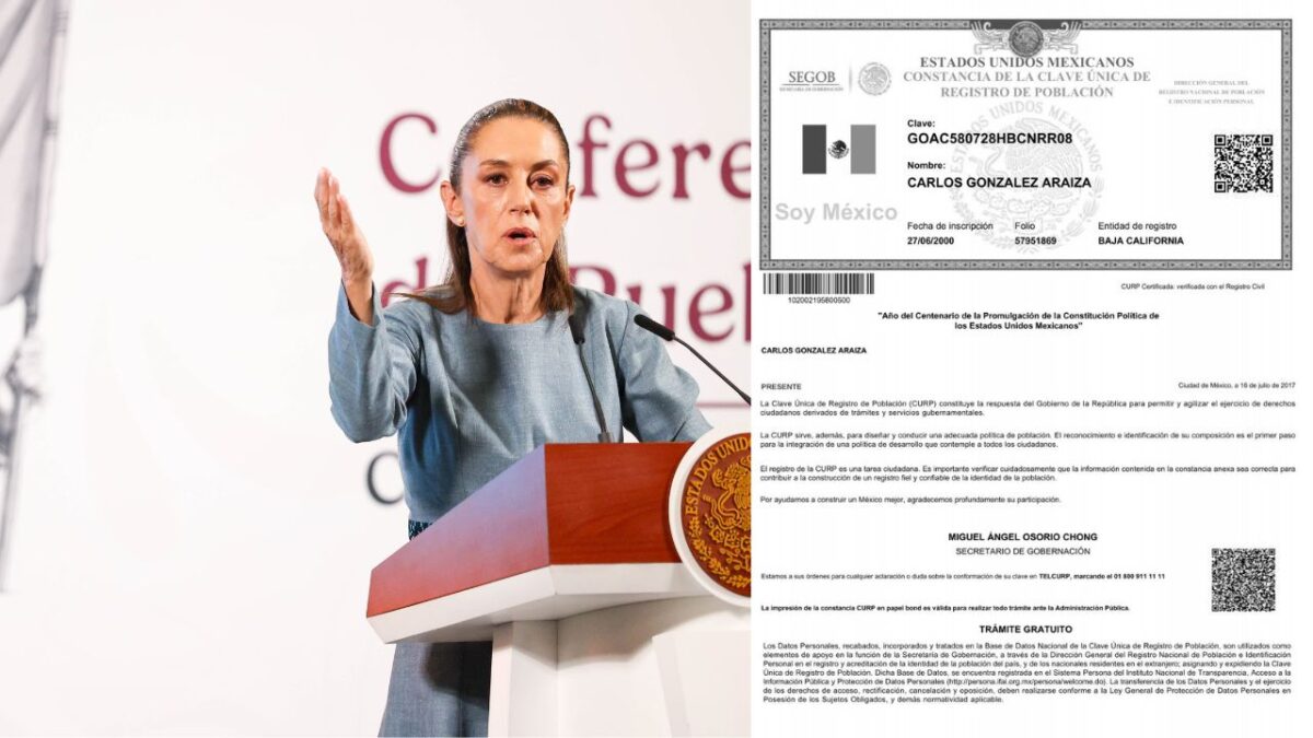 Datos de nueva CURP será usada por Gabinete de Seguridad: Sheinbaum