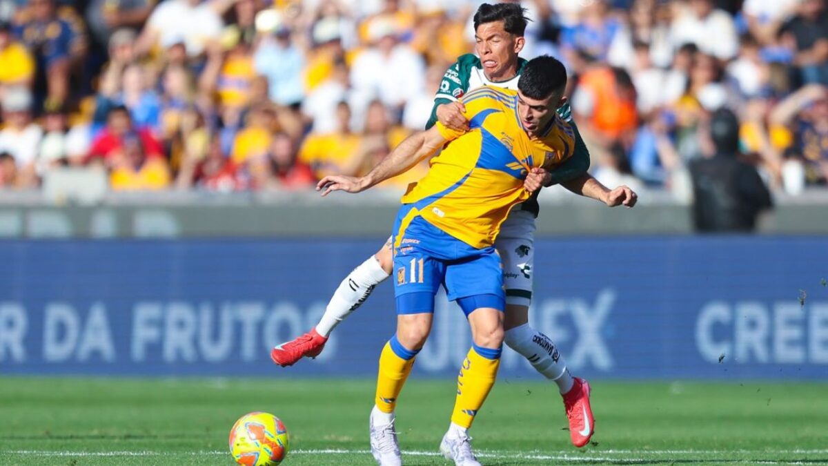 Tigres alcanza el segundo lugar de la clasificación tras vencer a Santos con dos autogoles y un disparo de Brunetta, desde fuera del área.