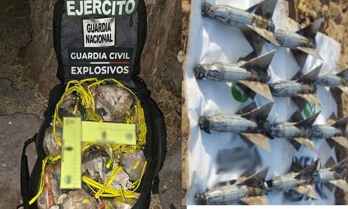 Elementos de la Defensa, Marina, Policías y Fiscalías estatales aseguraron explosivos artesanales en los estados de Michoacán y Colima.