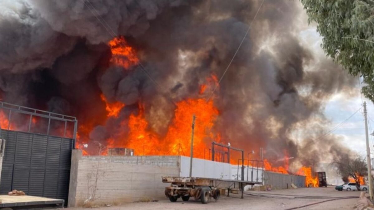 Se incendian dos empresas de tarimas en Chihuahua