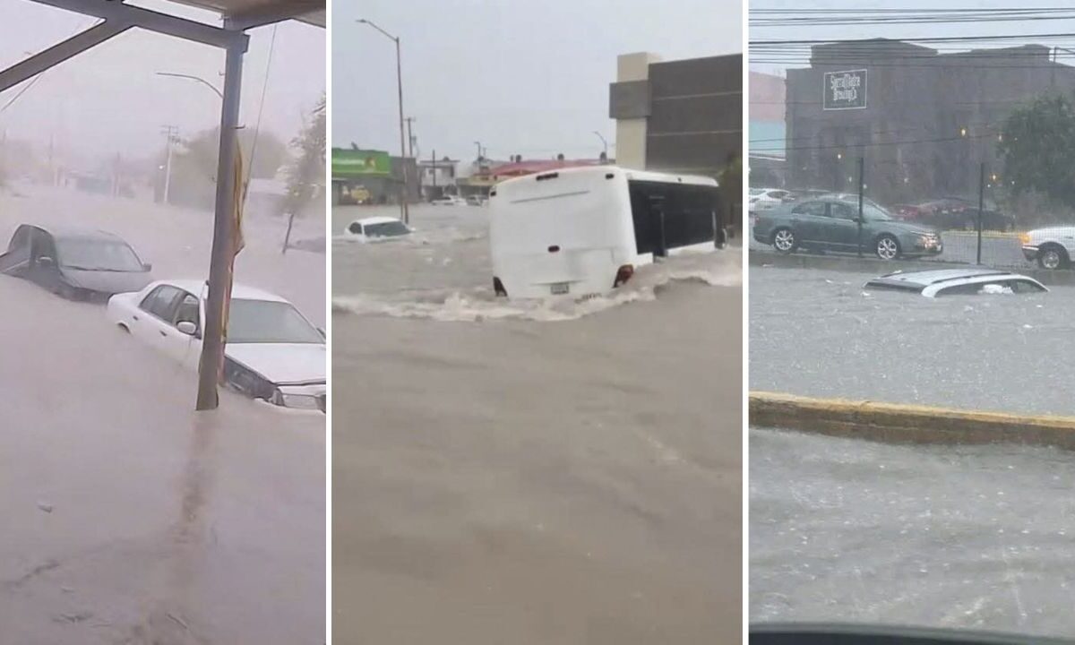 Lluvias torrenciales provocan inundaciones severas en la zona norte de Tamaulipas.