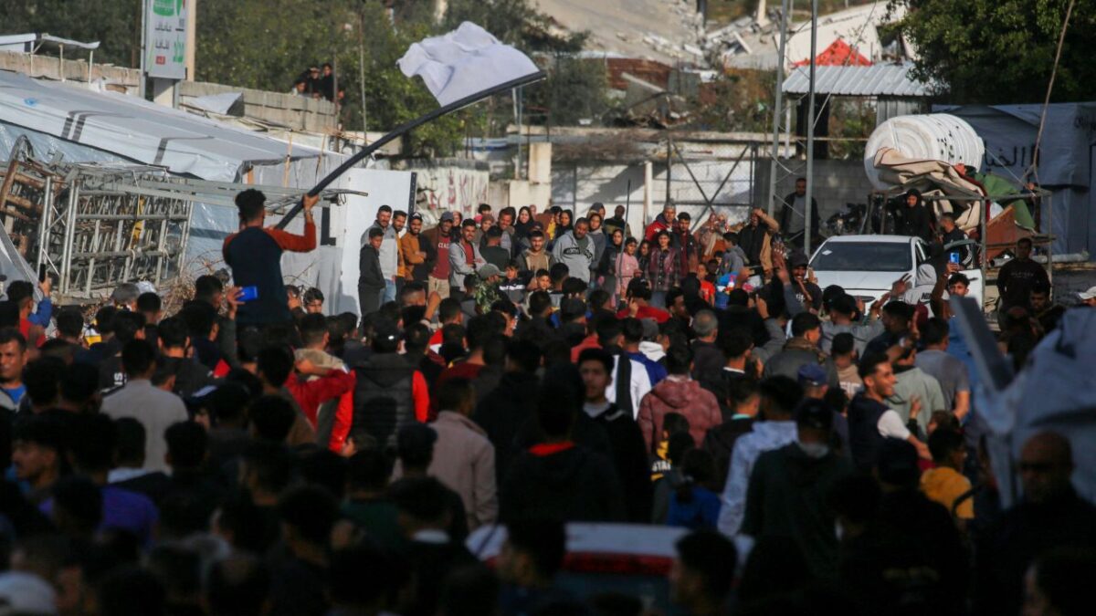 La movilización surgió tras reanudarse los ataques israelíes, luego de una tregua, en un conflicto que suma 17 meses