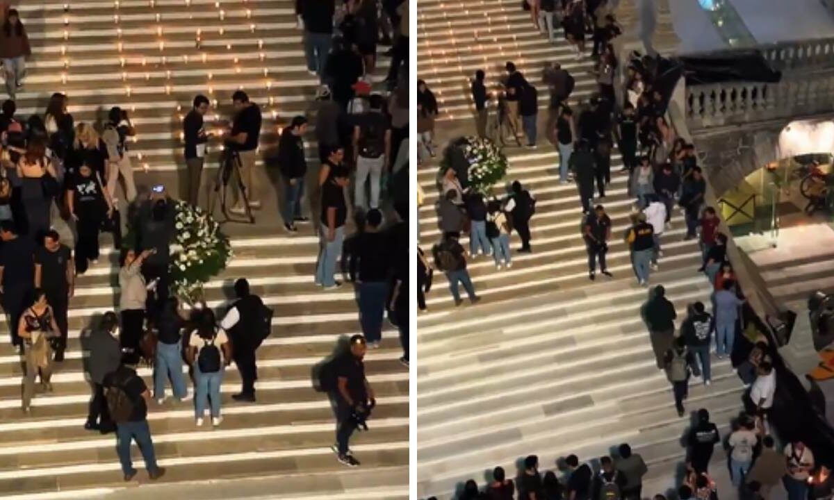 Cientos de personas rindieron un homenaje a los estudiantes de la Universidad de Guanajuato fallecidos en un accidente.