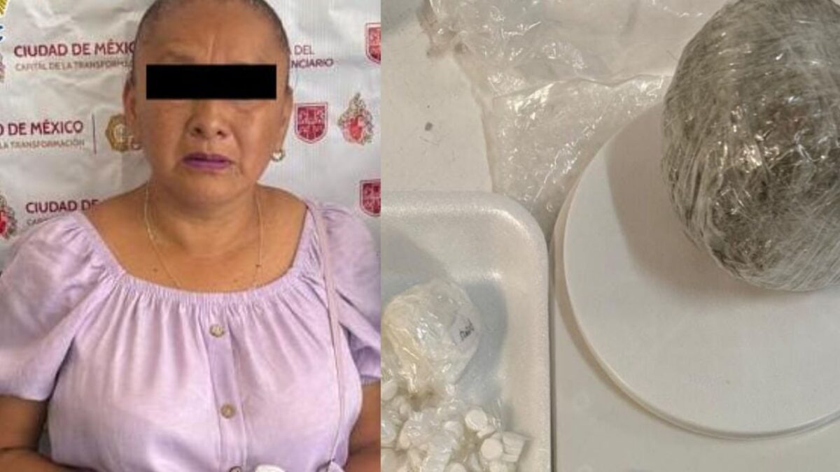 Detienen a señora por traer droga pegada en Iztapalapa