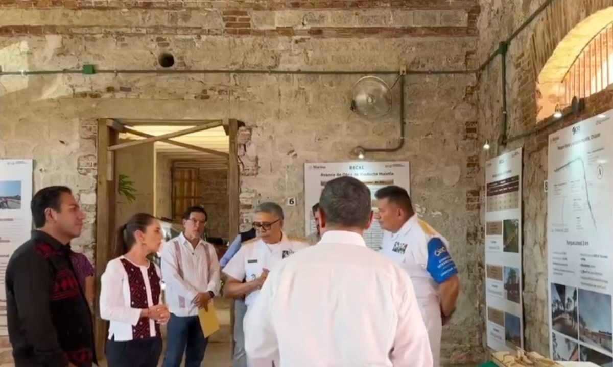 La presidenta Claudia Sheinbaum supervisó las obras del Tren Interoceánico y destacó los beneficios que traerá para la población del sureste.