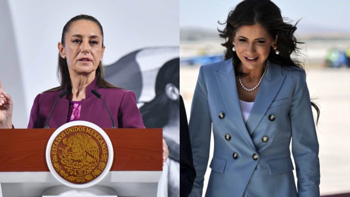 Claudia Sheinbaum se reúne en estos momentos con Kristi Noem, secretaria de Seguridad de Estados Unidos.