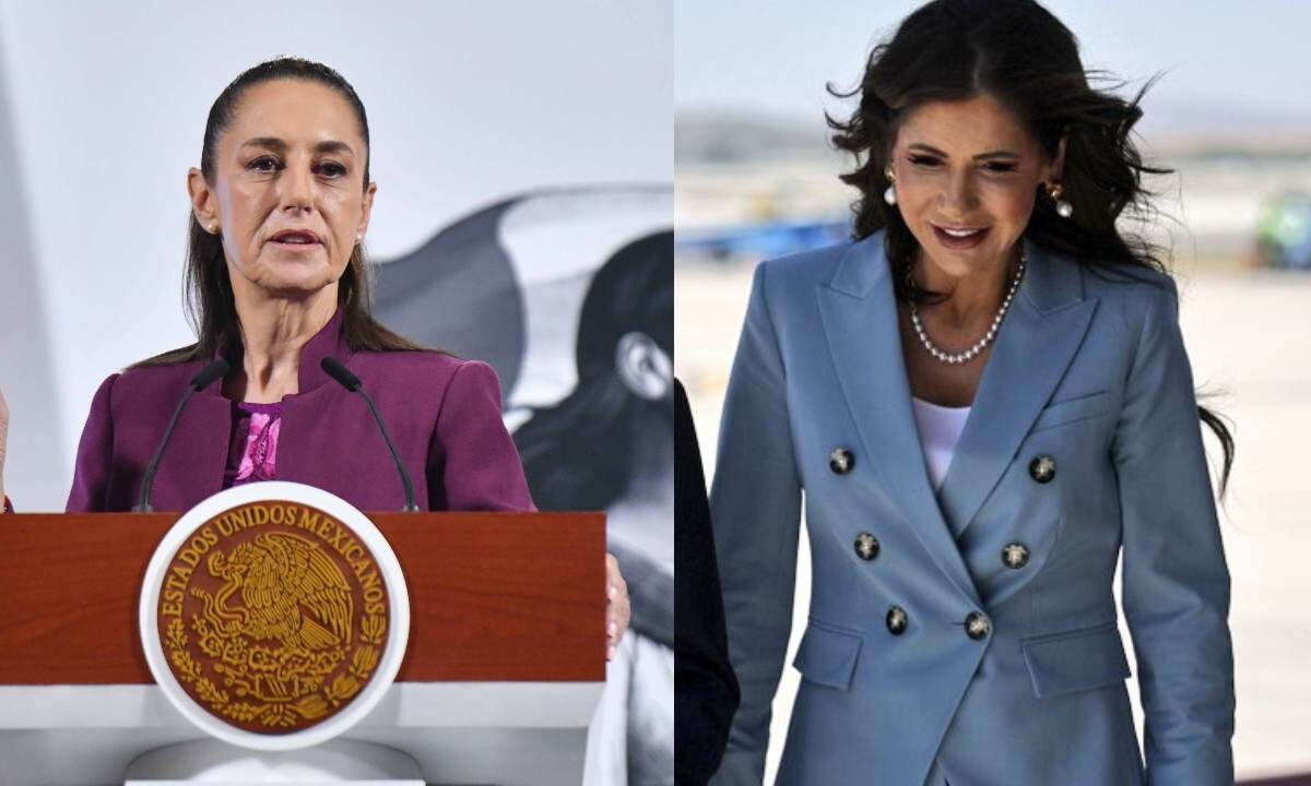 Claudia Sheinbaum se reúne en estos momentos con Kristi Noem, secretaria de Seguridad de Estados Unidos.