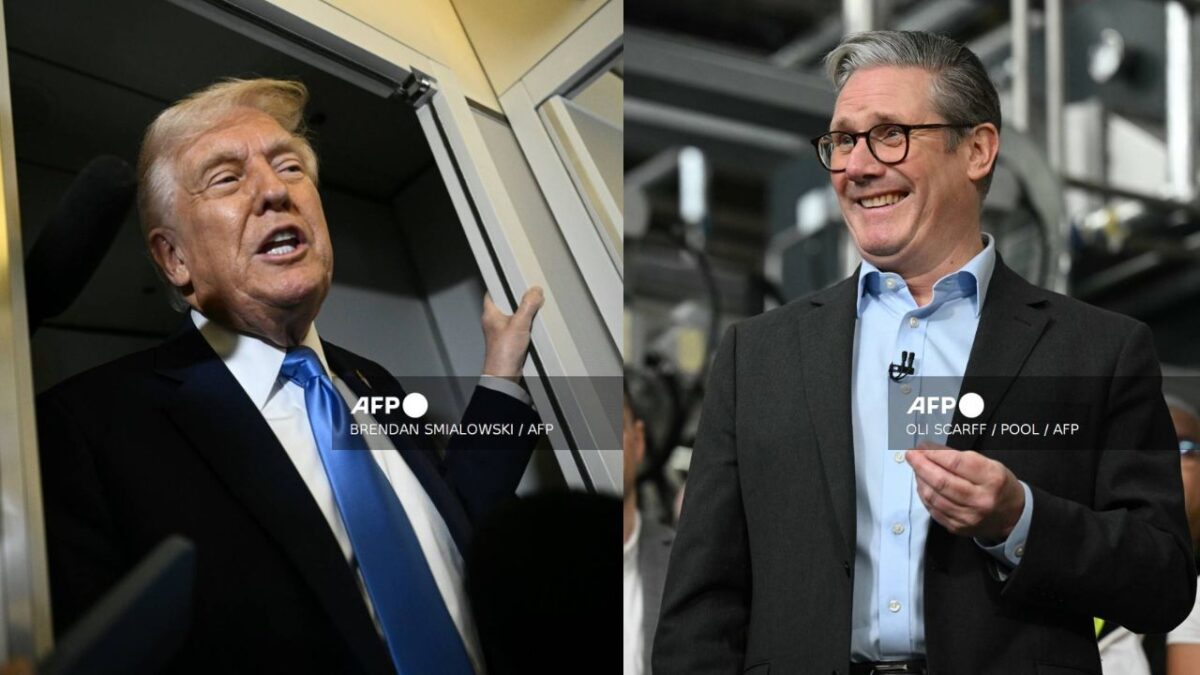 Trump dijo que durante una visita de Starmer, que EU y el Reino Unido concluirán "un verdadero acuerdo comercial en el que los aranceles no serían necesarios".