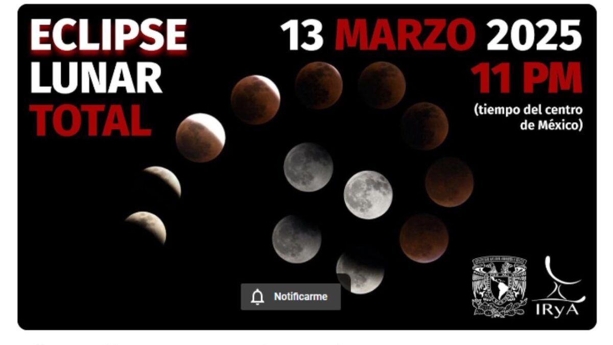Checa la transmisión en vivo que llevará a cabo la UNAM sobre la Luna roja