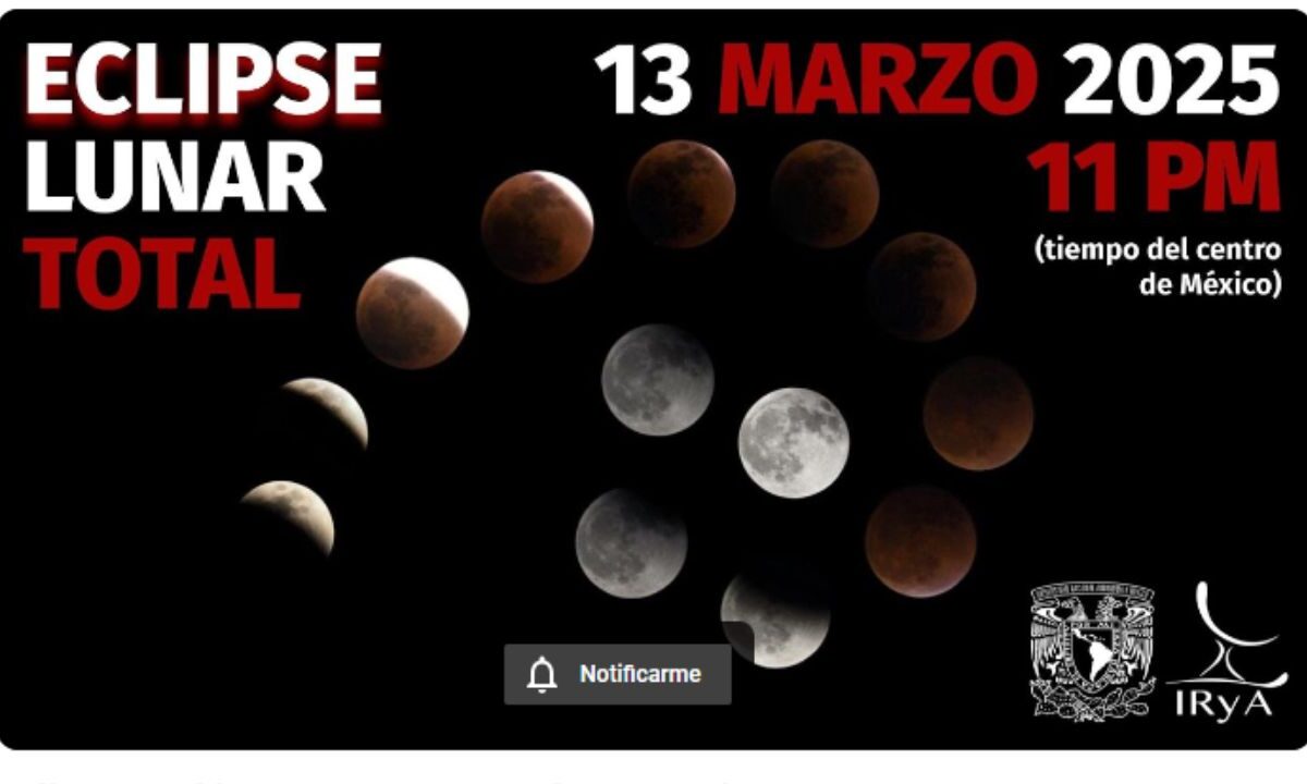 Checa la transmisión en vivo que llevará a cabo la UNAM sobre la Luna roja