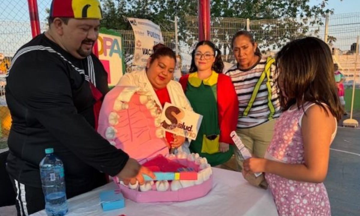 Enfatizan durante la jornada de Salud en tu Barrio, el lavado de manos, la higiene personal,la salud bucal, toma de peso y talla, así como la sana alimentación y prevención de la violencia