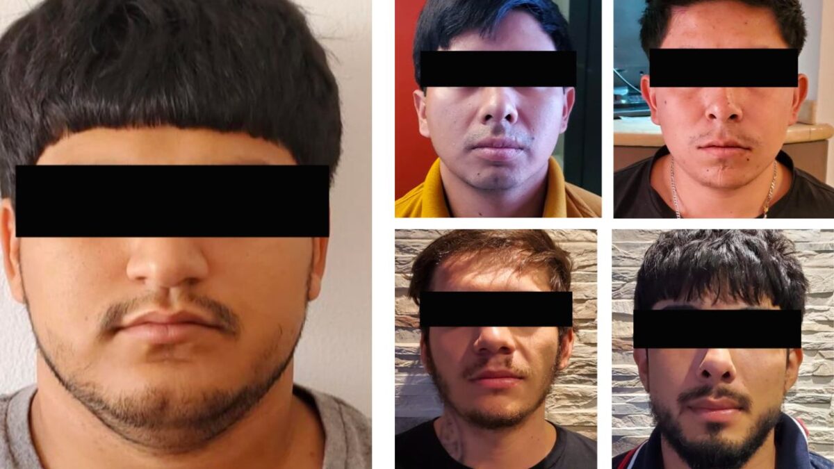 Entre los detenidos están Yoan “N” alias “El Pelón (20 años), Héctor “N” alias “El H” (25 años); José Iván “N” de 28 años, Miguel Ángel “N” de 21 años