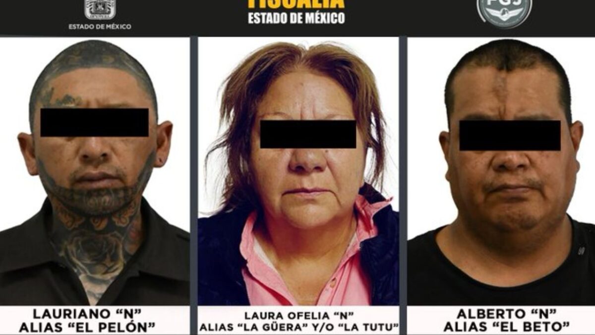 Elementos de la Defensa, SS del Edomex , policía municipal del Ayuntamiento de Zumpango y la Fiscalía de Edoméx, detuvieron y cumplimentaron orden de aprehensión en contra de Laura Ofelia “N”, Alberto “N” alias "Beto" y Laureano “N” alias “El Pelón”