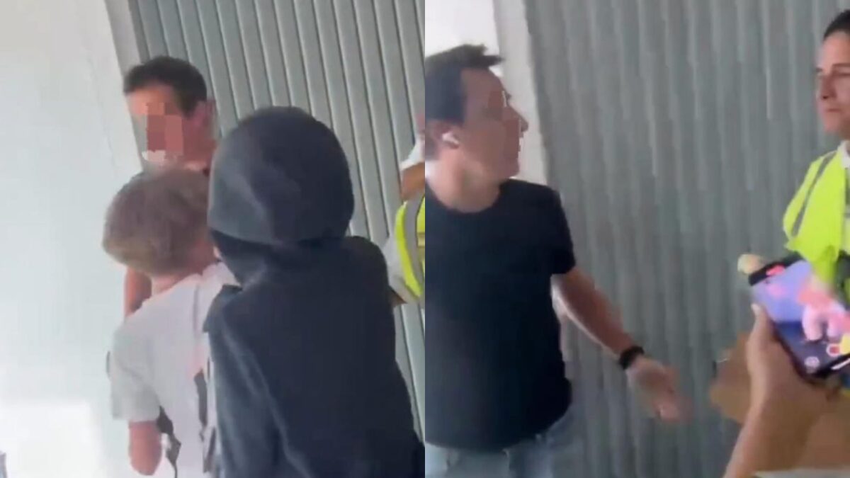 "¡Ya, papá, por favor!": Suplican hijos a su padre, quien agrede a un trabajador de Viva Aerobús