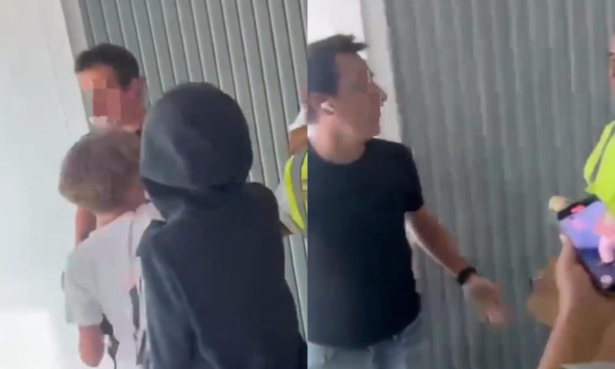 "¡Ya, papá, por favor!": Suplican hijos a su padre, quien agrede a un trabajador de Viva Aerobús
