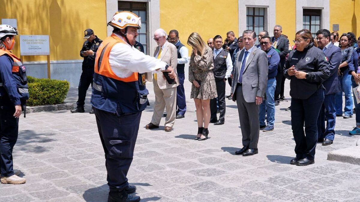 En Coyoacán se llevaron a cabo acciones para el desalojo de inmuebles y visitantes como parte del Simulacro Nacional 2025.