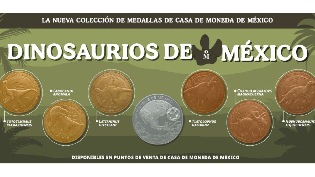 Dinosaurios en forma de monedas llegan para colección