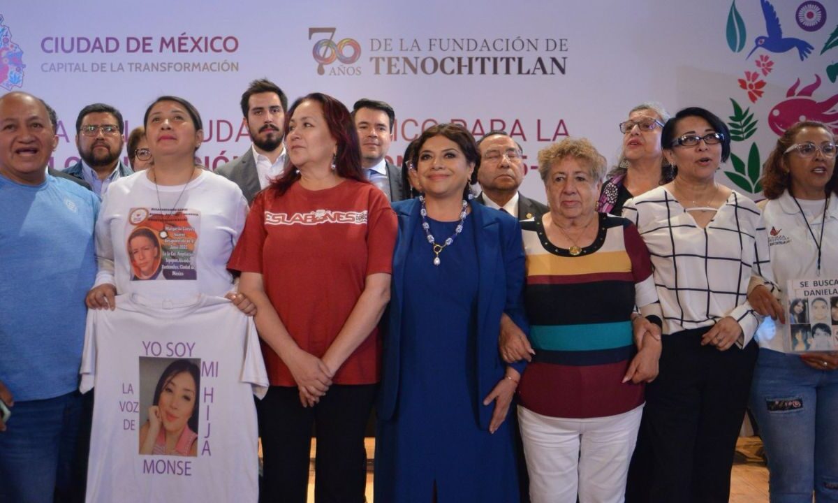 La mandataria capitalina reiteró su compromiso con las familias buscadoras, a quienes aseguró que no estarán solas.
